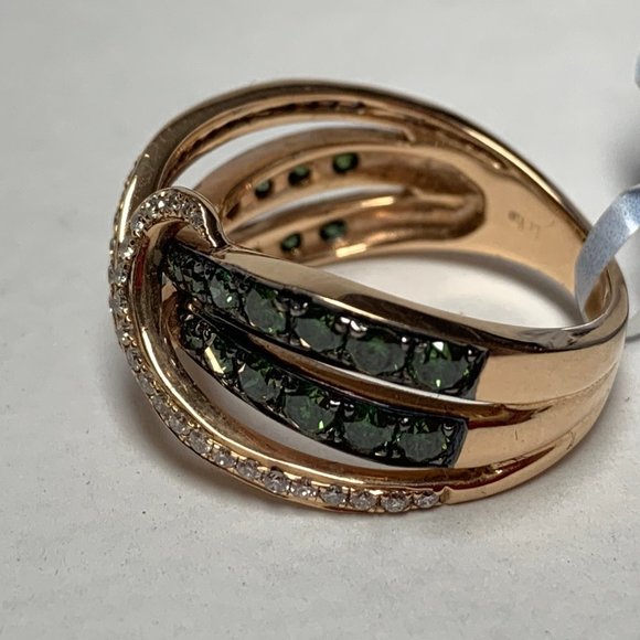 Le Vian Exotics Green & Vanilla Diamond Ring - Picture 3 of 13